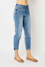 Load image into Gallery viewer, Judy Blue Cuffed Hem Blue Denim Skinny Jeans
