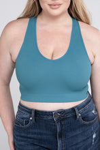 Cargar imagen en el visor de la galería, Zenana Plus Size Ribbed Cropped Racerback Tank Top
