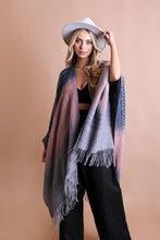 Load image into Gallery viewer, Leto Striped Tribal Ombre Fringe Hem Western Style Serape
