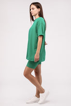 Cargar imagen en el visor de la galería, Zenana Cotton Blend Top &amp; Biker Shorts Loungewear Set
