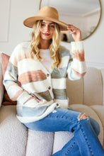 Ladda upp bild till gallerivisning, Haptics Button Down Striped Knit Cardigan
