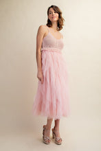 Carregar imagem no visualizador da galeria, Sweet Generis Tulle Crochet Midi Dress
