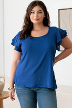 Load image into Gallery viewer, Gilli Plus Size Fluttery Sleeve Top
