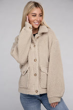 Load image into Gallery viewer, Ambiance Cozy Sherpa Button Down Lined Jacket

