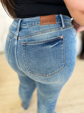 Load image into Gallery viewer, Judy Blue Mid Rise Release Hem Blue Denim Skinny Jeans
