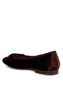 Rag Velvet Bow Ballerina Flats