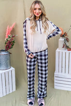 Загрузить изображение в средство просмотра галереи, And The Why Drawstring Hooded Top and Plaid Pants Lounge Set
