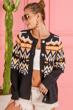 Carregar imagem no visualizador da galeria, BiBi Ethnic Pattern Button Down Knit Cardigan
