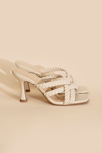 Fortune Dynamic Kellan Double Cross Braided Mule Heels