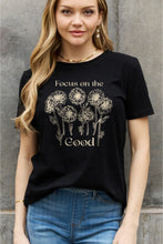 Загрузить изображение в средство просмотра галереи, Simply Love FOCUS ON THE GOOD Graphic Cotton Top
