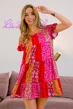 Load image into Gallery viewer, BiBi Colorblock Variety Short Tiered Hem Mini Dress
