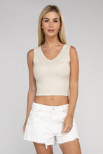 Ladda upp bild till gallerivisning, Zenana Cropped Ribbed Knit Tank Top
