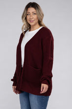 Carregar imagem no visualizador da galeria, Zenana Plus Size Open Front Waffle Knit Cardigan
