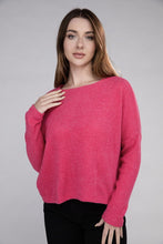 Load image into Gallery viewer, Zenana Seam Detailed Long Dolman Sleeve Cropped Ribbed Knit Top
