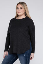 Load image into Gallery viewer, Zenana Plus Size Melange Baby Waffle Long Sleeve Top
