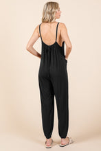 Carregar imagem no visualizador da galeria, Culture Code Black Deep Plunge Sleeveless Jumpsuit
