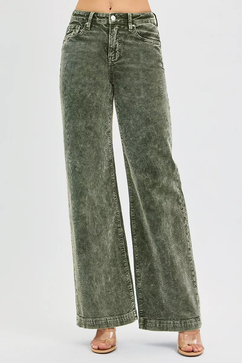 RISEN Wide Leg Corduroy Jeans