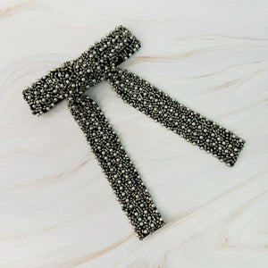 Ellison and Young Luxe Beaded Pretty Bow Hair Clip