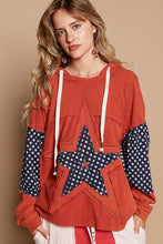 Загрузить изображение в средство просмотра галереи, POL Star Patchwork Raw Edge French Terry Hoodie
