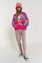 Load image into Gallery viewer, Davi &amp; Dani Multicolor Striped Open Front Cardigan
