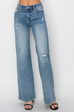 Load image into Gallery viewer, RISEN High Waist Distressed Wide Leg Jeans
