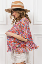 Cargar imagen en el visor de la galería, BiBi Open Front Fringed Crop Knit Cardigan
