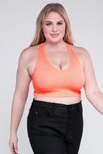 Load image into Gallery viewer, Zenana Plus Size Ribbed Cropped Racerback Tank Top
