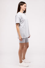 Cargar imagen en el visor de la galería, Zenana Cotton Blend Top &amp; Biker Shorts Loungewear Set
