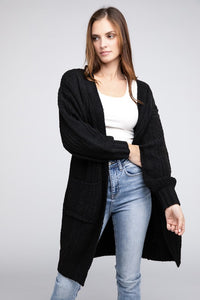 Bibi Twist Knitted Open Front Cardigan