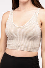 Load image into Gallery viewer, Zenana Washed Ribbed Cropped Tank Top
