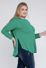 Load image into Gallery viewer, Zenana Plus Size Melange Baby Waffle Long Sleeve Top
