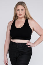 Load image into Gallery viewer, Zenana Plus Size Ribbed Cropped Racerback Tank Top
