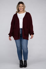 Load image into Gallery viewer, Zenana Plus Size Open Front Waffle Knit Cardigan
