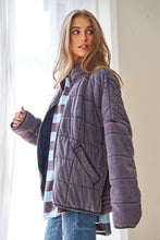 Load image into Gallery viewer, Washed Soft Comfy Quilting Zip Closure Jacket
