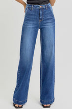 Ladda upp bild till gallerivisning, RISEN High Rise Slanted Pocket Wide Leg Blue Denim Jeans
