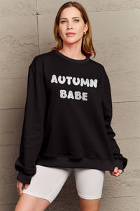 Simply Love AUTUMN BABE Graphic Sweatshirt