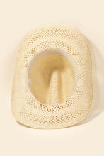 Carica l&#39;immagine nel visualizzatore di Gallery, Fame Straw Weave Rope Ribbon Cowboy Hat
