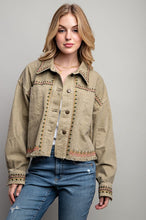 Load image into Gallery viewer, Sweet Generis Embroidered Washed Cotton Jacket
