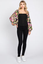 Ladda upp bild till gallerivisning, ODDI Floral Balloon Sleeve Top
