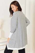 Ladda upp bild till gallerivisning, Double Take Striped Open Front Longline Cardigan
