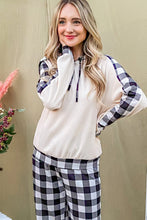 Загрузить изображение в средство просмотра галереи, And The Why Drawstring Hooded Top and Plaid Pants Lounge Set
