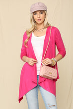 Cargar imagen en el visor de la galería, Celeste Fuchsia Open Front Knit Cardigan
