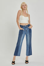 Load image into Gallery viewer, RISEN Mid Rise Two Tone Blue Denim Jeans
