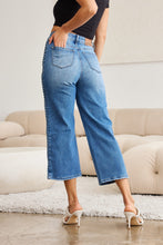 Ladda upp bild till gallerivisning, Judy Blue Braid Side Detailed Blue Denim Wide Leg Jeans

