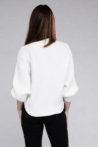 Zenana Dolman Sleeve Turtleneck Sweater