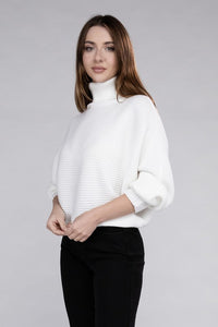 Zenana Dolman Sleeve Turtleneck Sweater