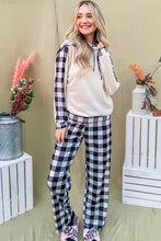 Загрузить изображение в средство просмотра галереи, And The Why Drawstring Hooded Top and Plaid Pants Lounge Set
