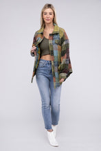 Load image into Gallery viewer, Bibi Multicolor Checkered Plaid Button Down Relaxed Fit Shacket
