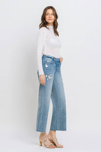 Vervet by Flying Monkey Mid Rise Cropped Wide Leg Jeans