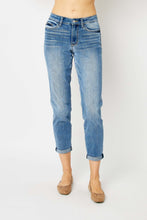 Load image into Gallery viewer, Judy Blue Cuffed Hem Blue Denim Skinny Jeans
